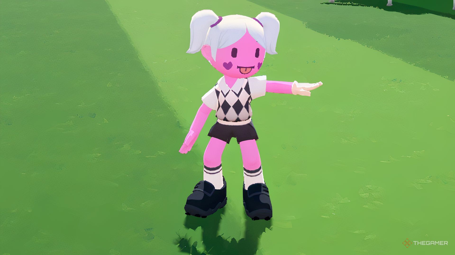 Character on the grass in Super Battle Golf.