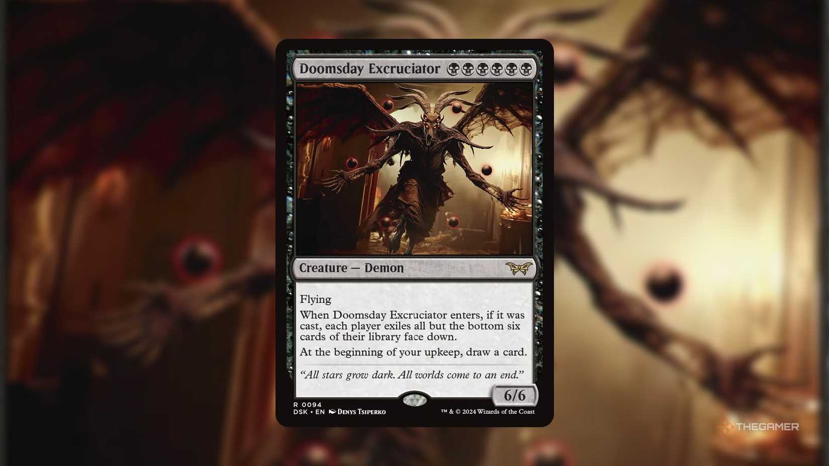 Doomsday Excrutiator MTG card from Duskmourn House of Horror.