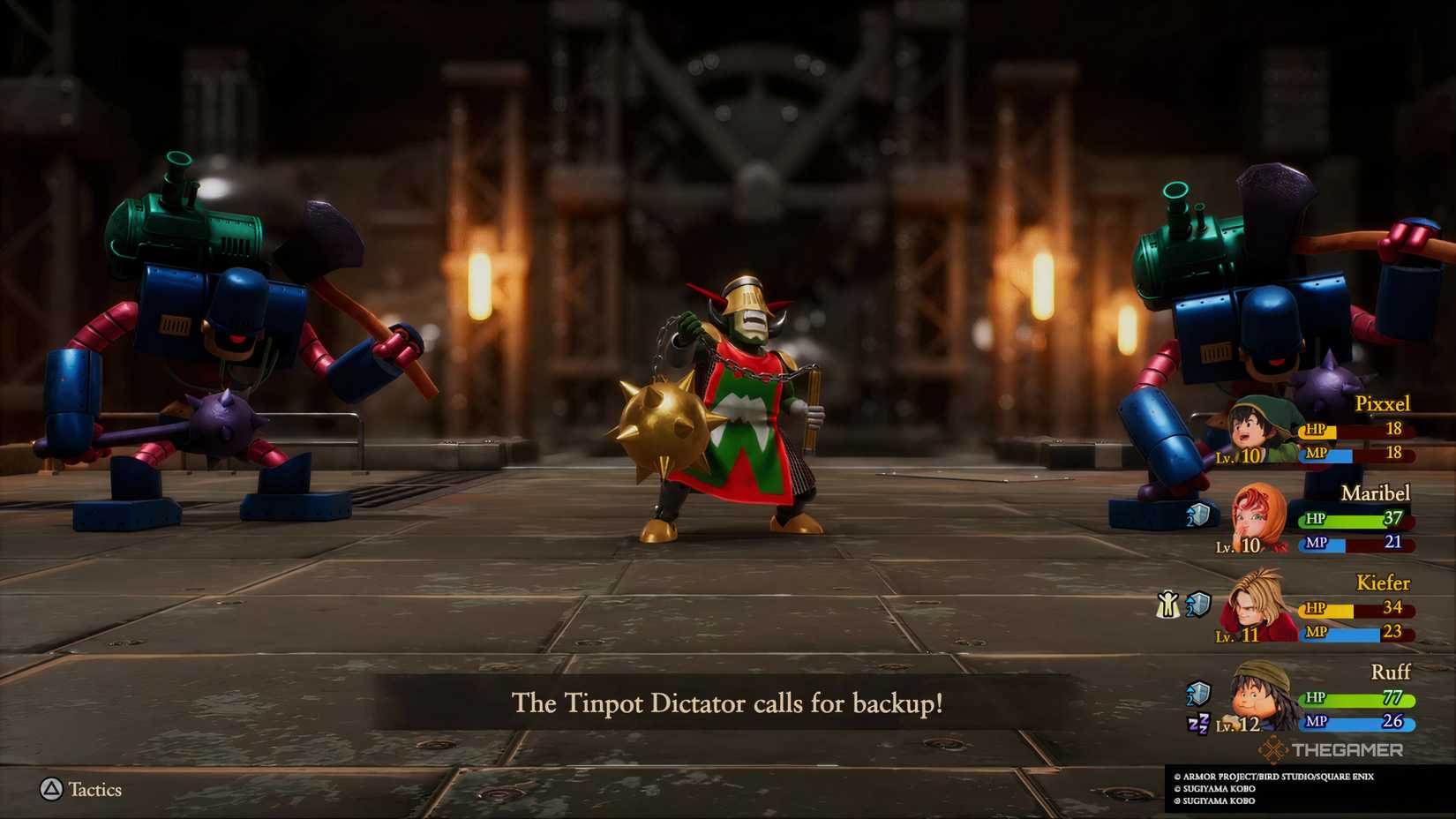 Tinpot Dictator asks for help in Dragon Quest 7 Reimagined.