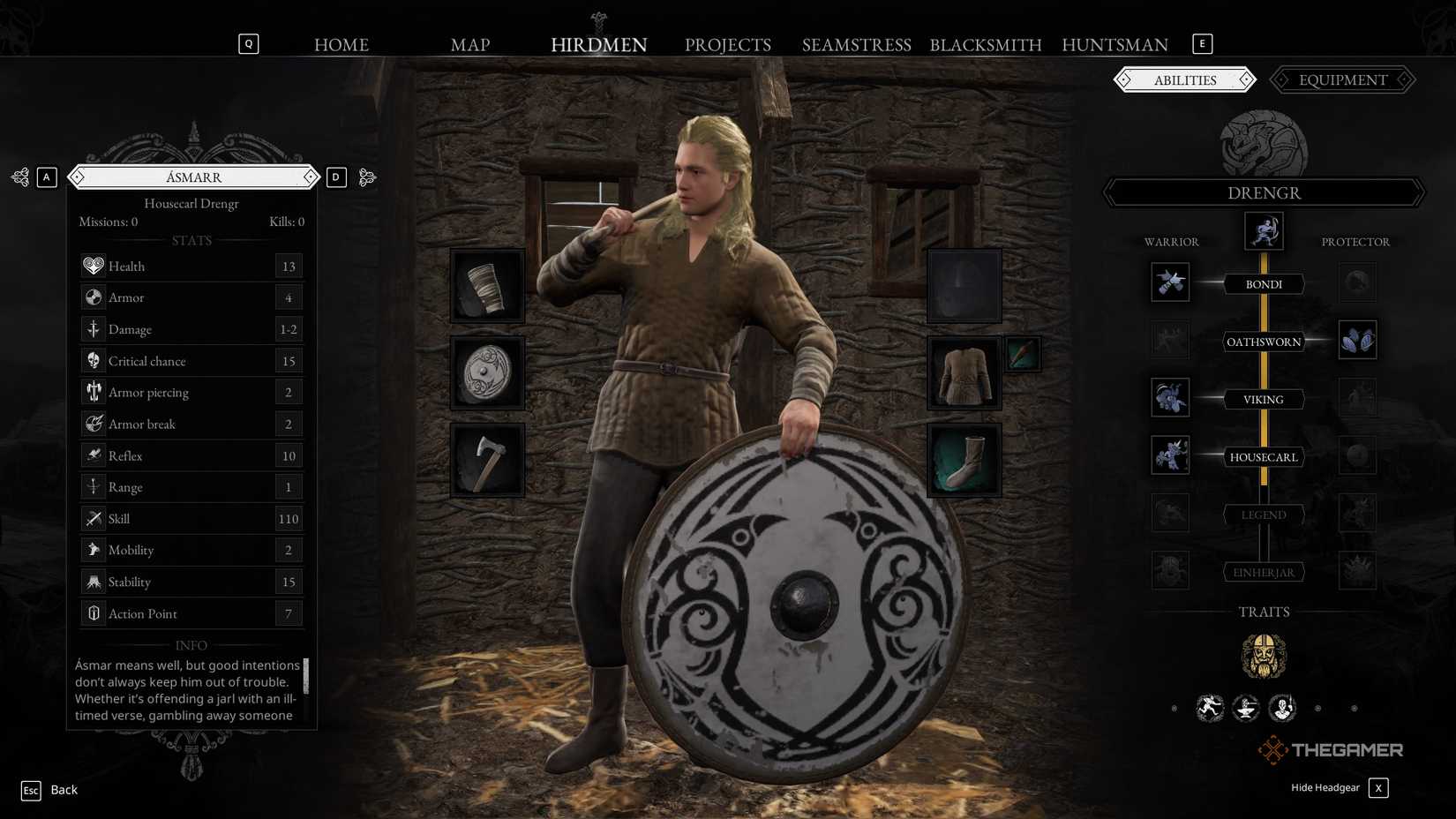 Drengr abilities screen in Norse Oath Of Blood.