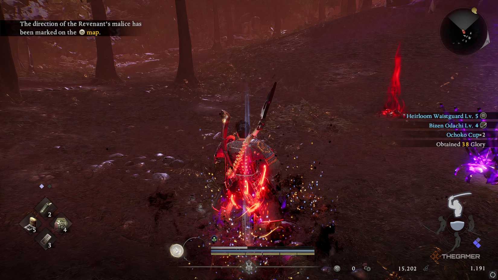 پرورش جام های Ochoko در Nioh 3 با مبارزه با Revenants در Bloody Graves.