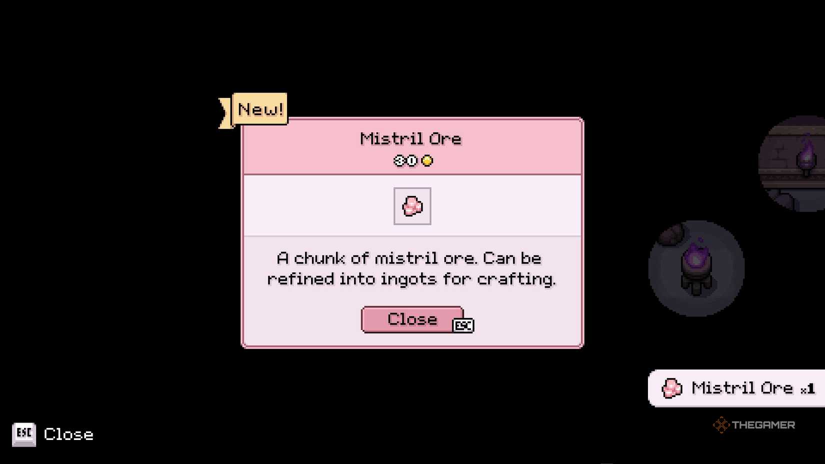 Mystria fields where you collect Mystria ore.