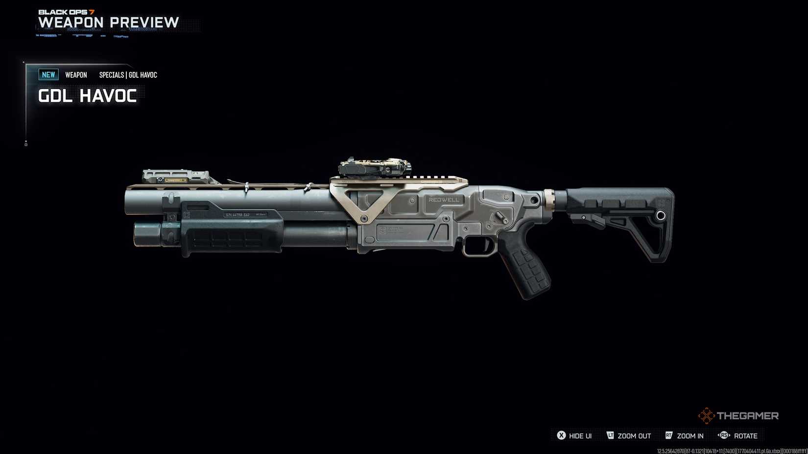 GDL Havoc in the weapon preview screen in Call of Duty Black Ops 7.