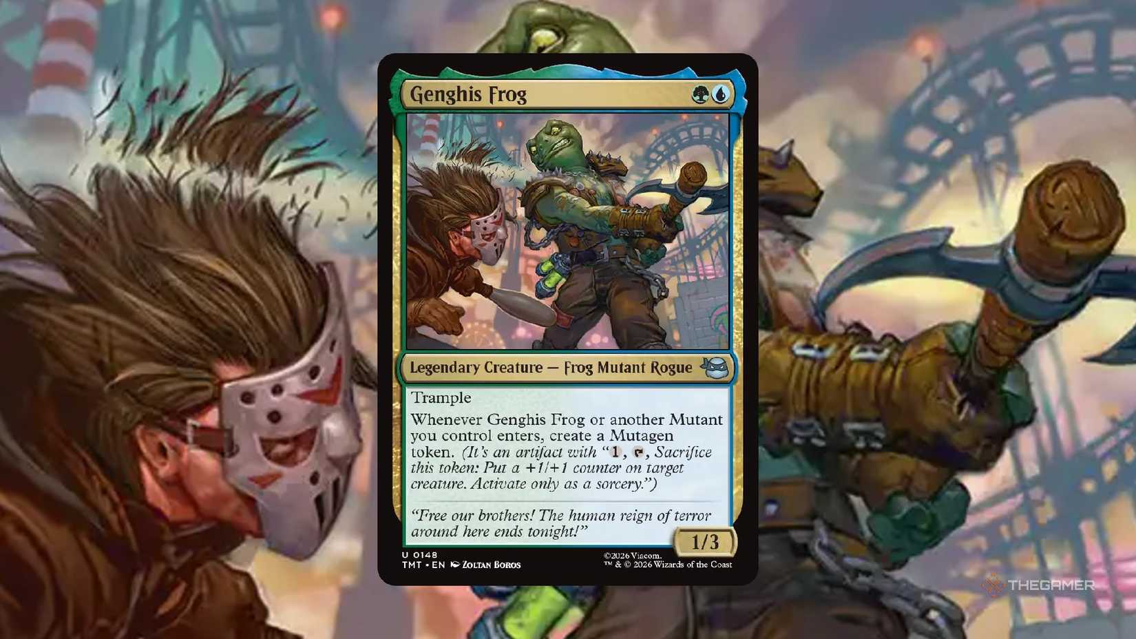 Genghis Frog MTG card from TMNT.