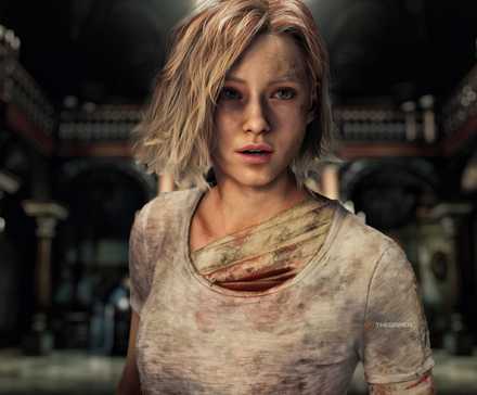 Grace from Resident Evil Requiem in Spencer Mansion.