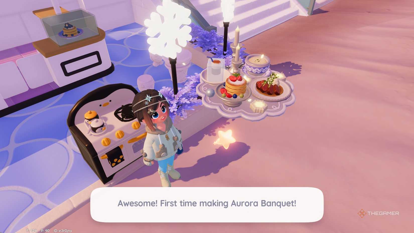 Heartpia character accompanying the Aurora Banquet.