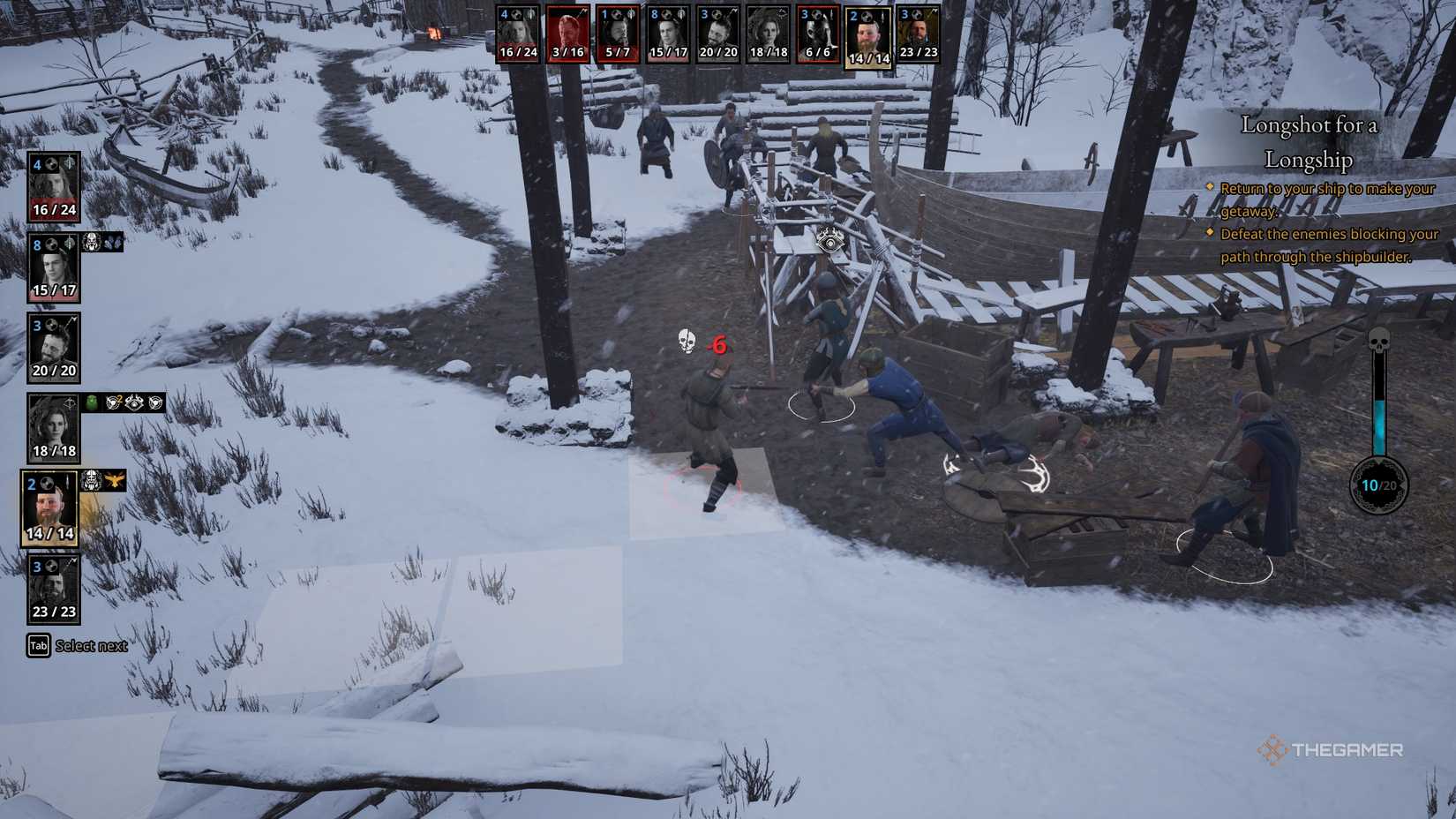 Hersir on a snowy battlefield in Norse Oath Of Blood.