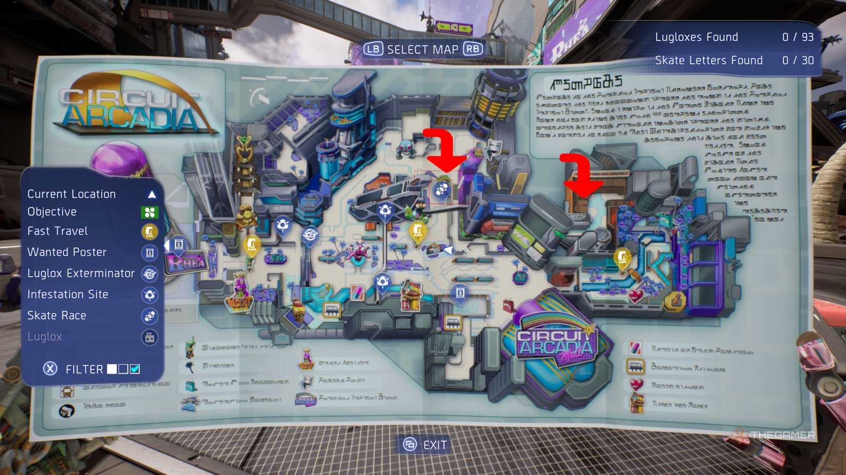 Skate Challenge Map Circuit Arcadia in High On Life 2.