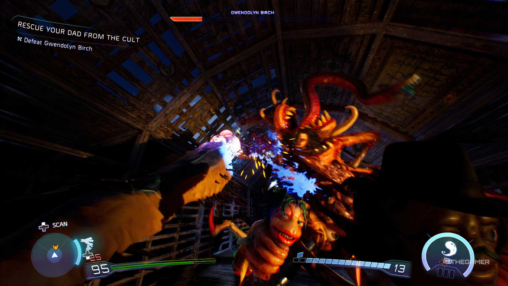 In High on Life 2, Gwendolyn Birch struggles with her weakness.