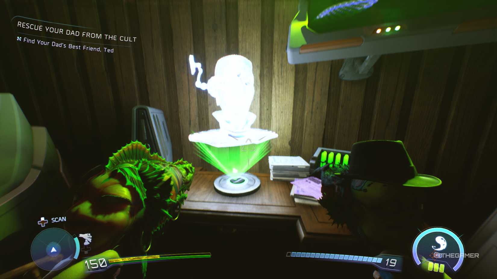 Dr. Gurgula's transmissions save dad from cult in High Life 2.