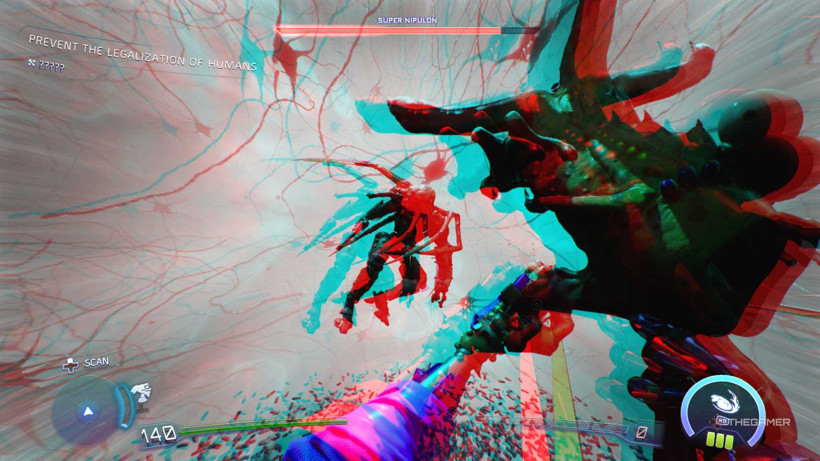 Super Nipulon Boss Fight in High On Life 2.