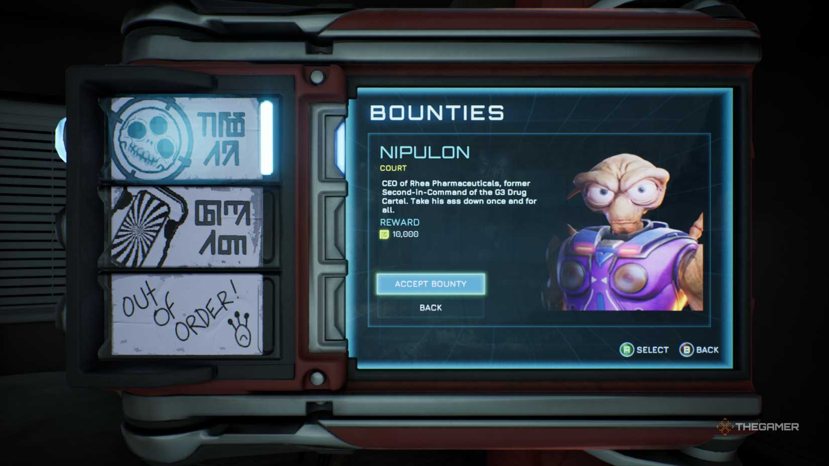 Nepulon Bounty details in High On Life 2.