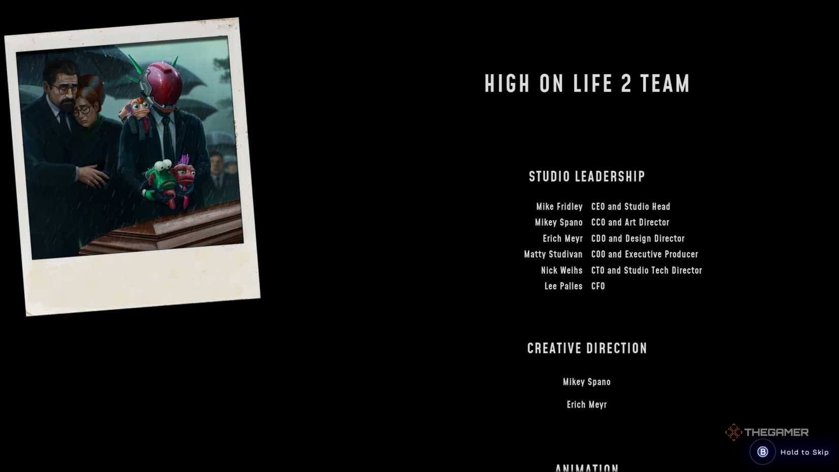 The Ending Credits roll in High On Life 2.