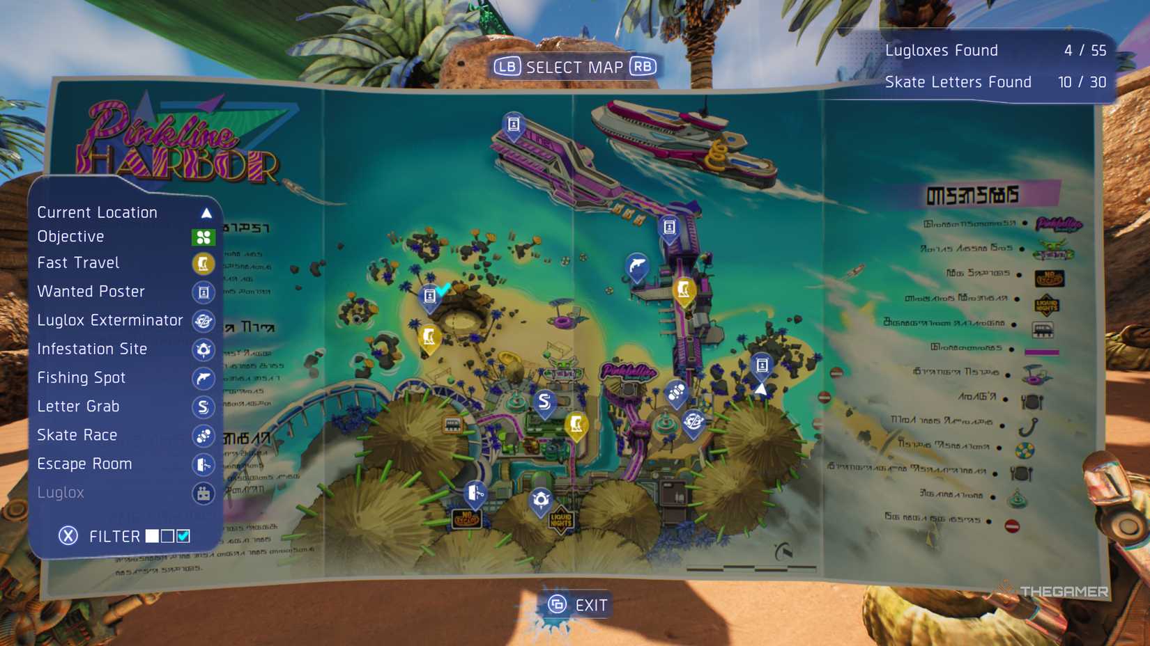 This is the second map of High On Life 2's Pink Line Harbor.