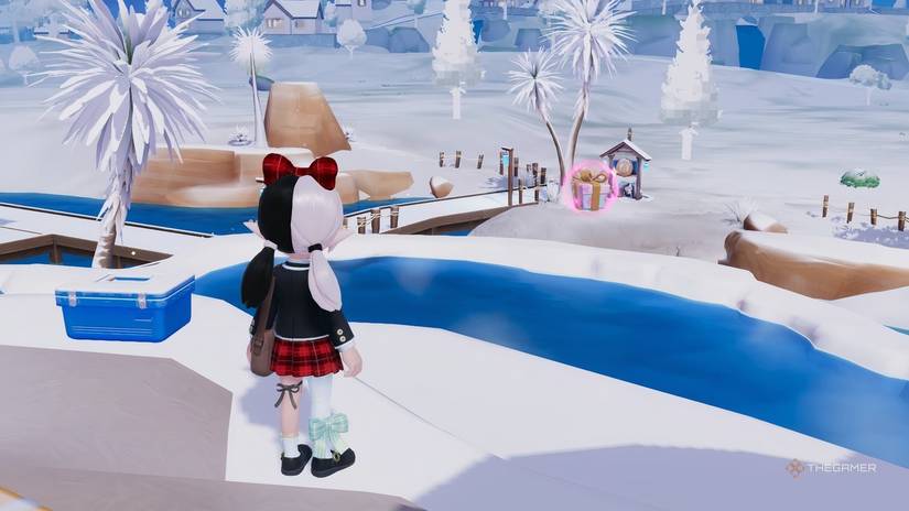 Pink bubbles are floating above the Heartpia hot springs.