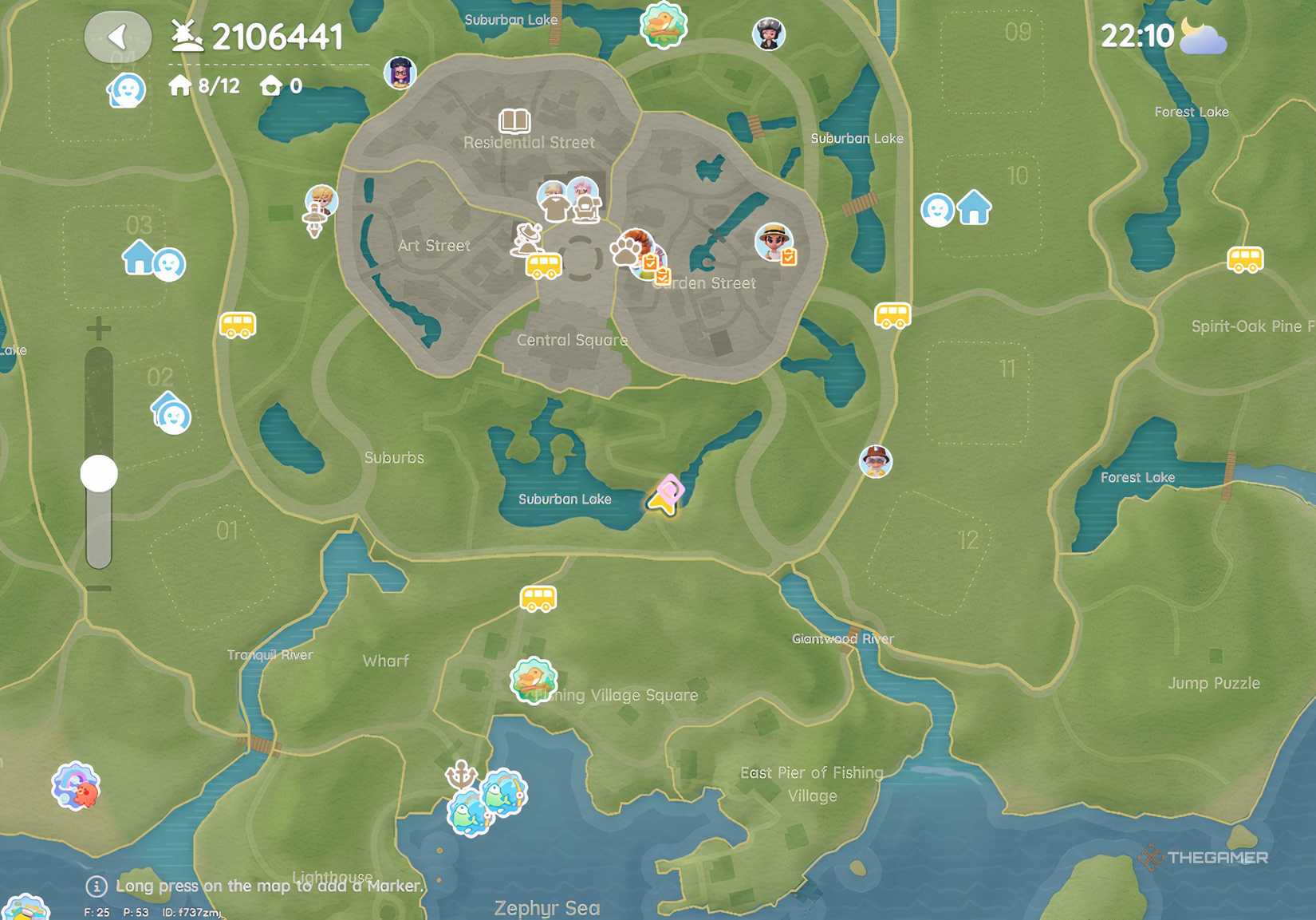 This is the map location of Pink Bubble Eleven in Heartpia.