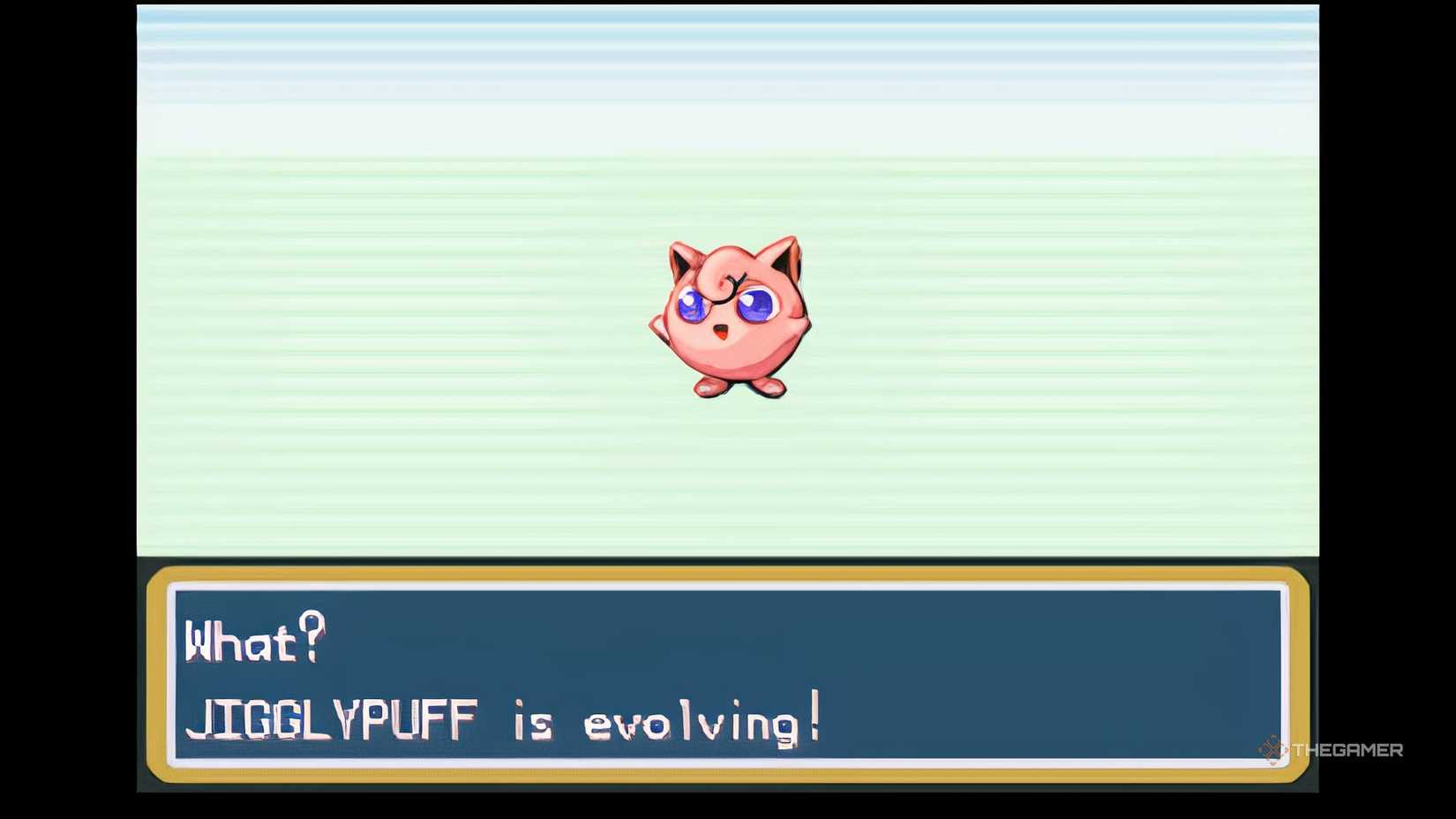 Jigglypuff in Pokemon LeafGreen, which evolves into Wigglytuff — one of this game's and FireRed's special evolutions.
