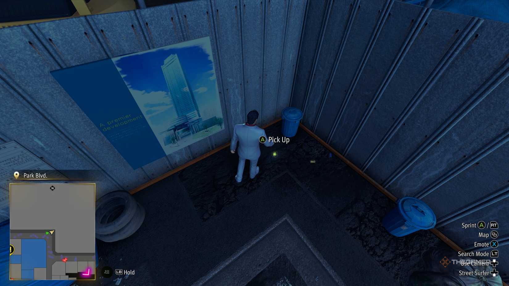 Kiryu next to the D1 Kamurocho locker key in Yakuza Kiwami 3.