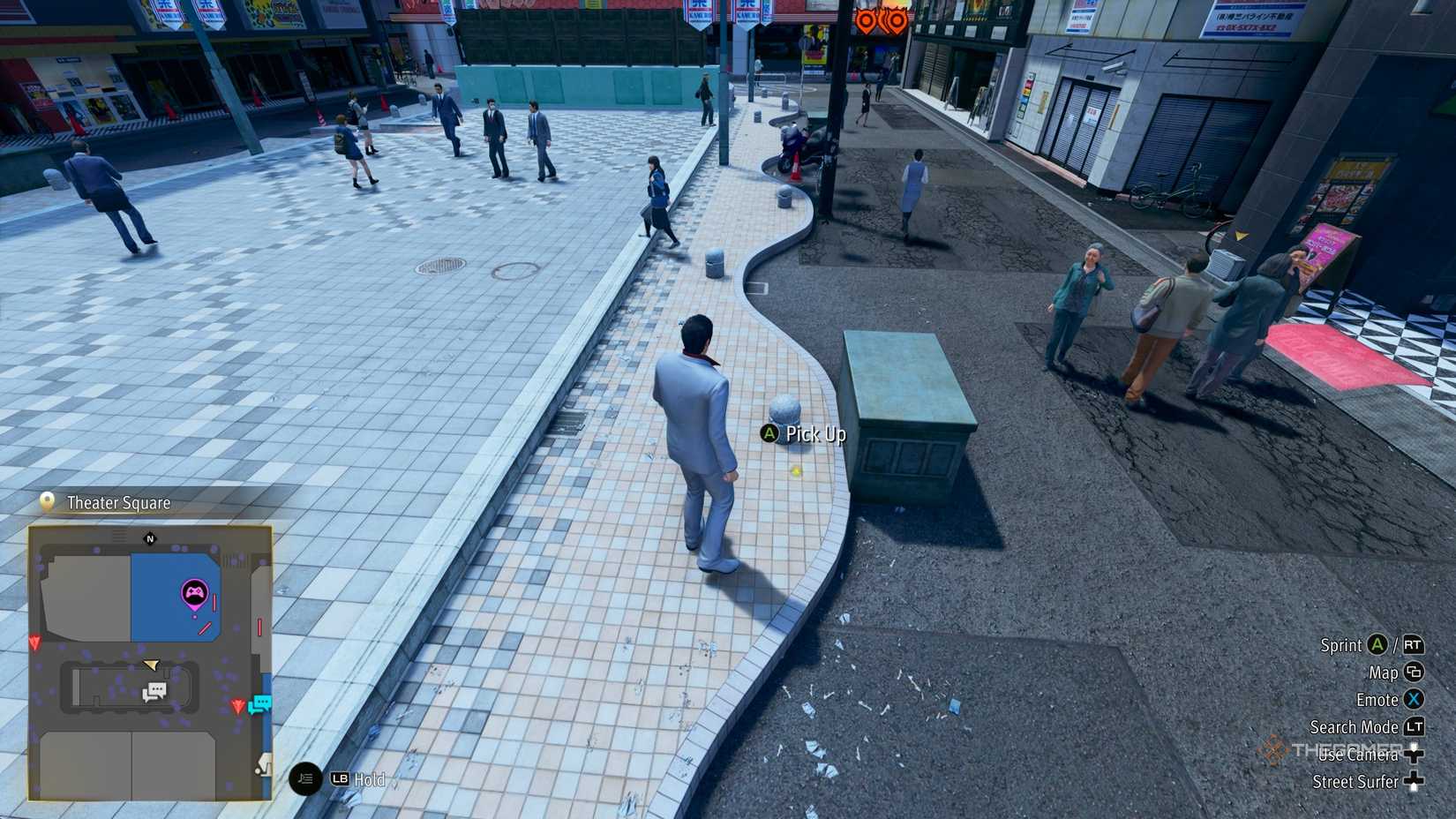 Kiryu next to the I1 Kamurocho locker key in Yakuza Kiwami 3.