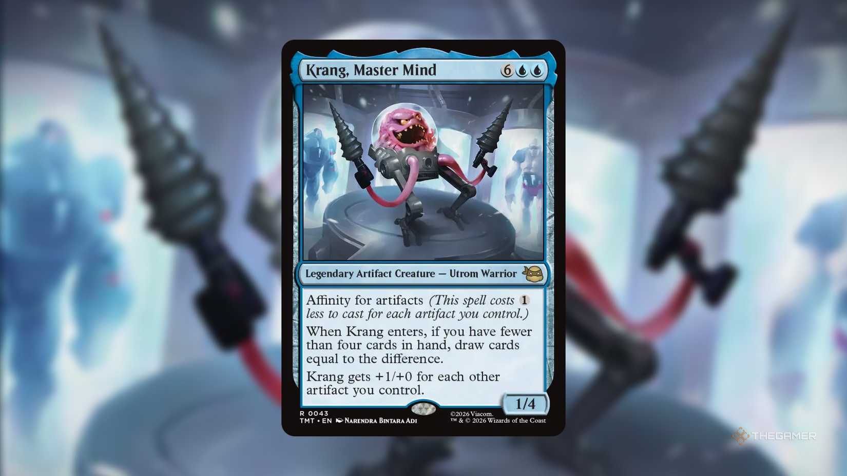 Krang, the mastermind MTG card from TMNT.