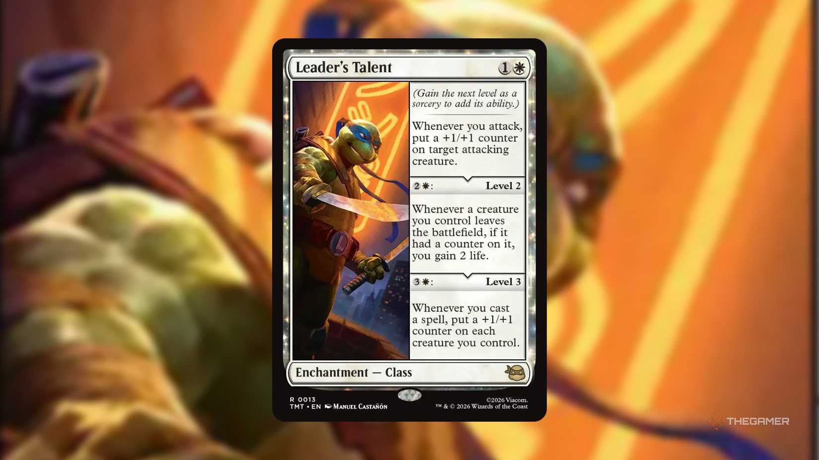 This is the Leader's Talent MTG card from TMNT.