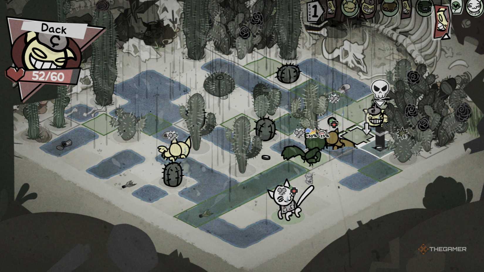 Dack runs towards the coin on the floor, restoring one of his backflips if he picks up on Mewgenics.