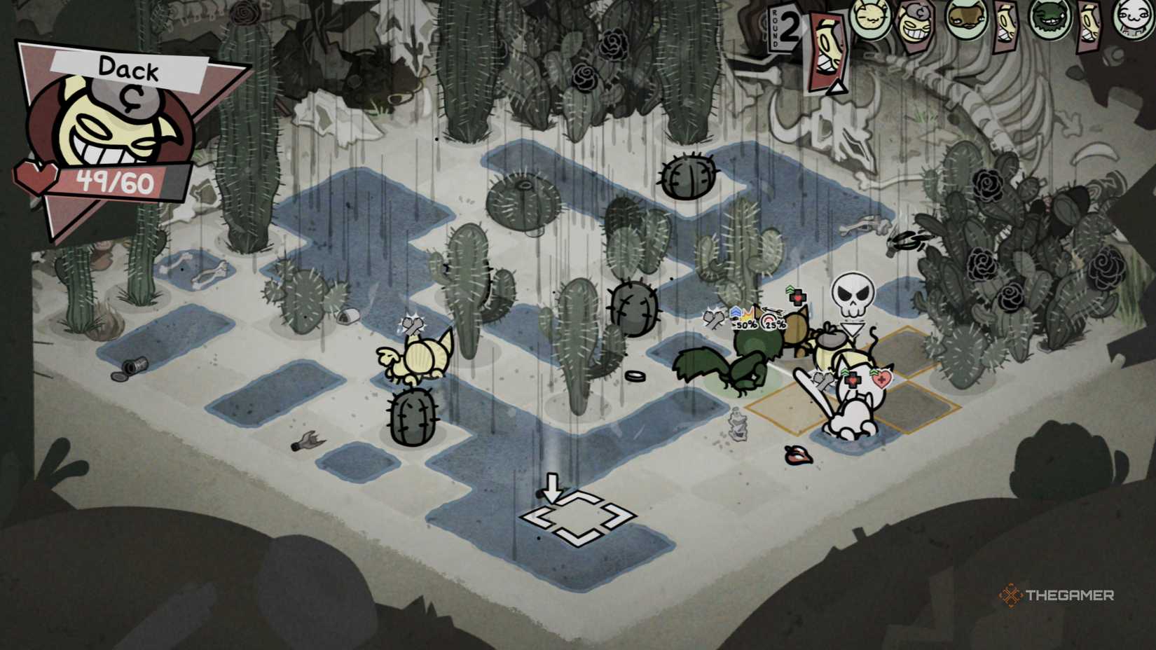 Dak stabs the tank cat in the back with his poison knife, quickly poisoning them in the meugenics.