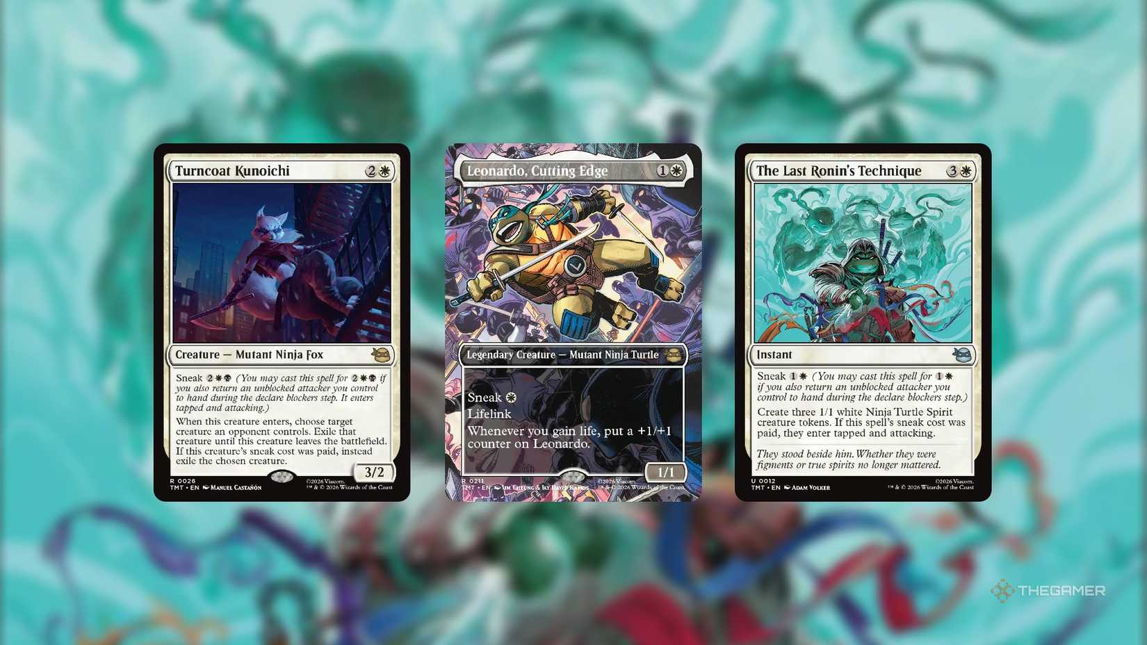 MTG TMNT White Sneak Cards for Drafting.