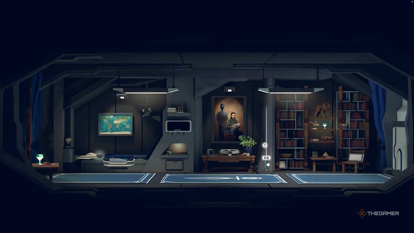 Mui on the button in Planet of Lana 2.