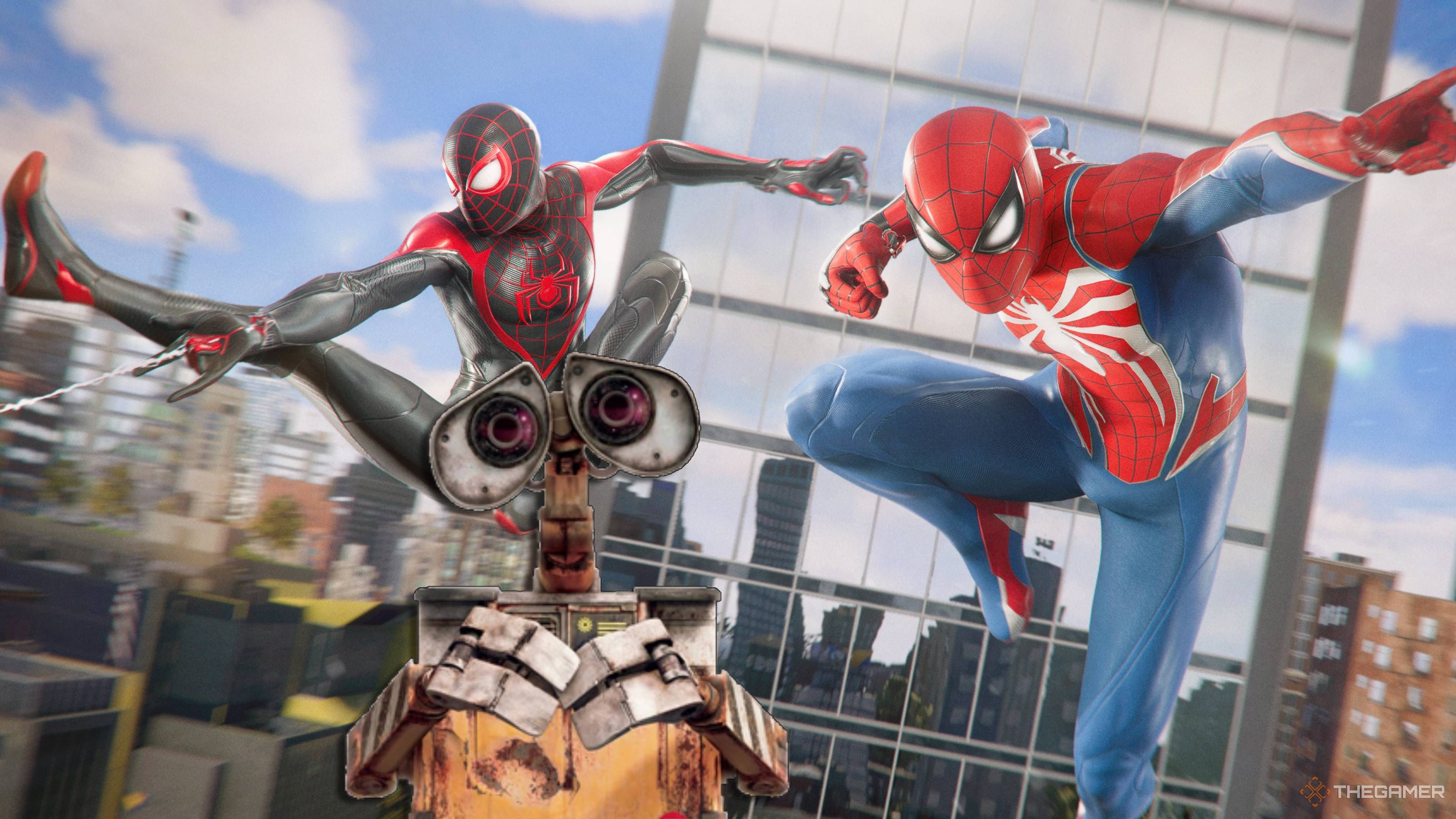 ace wall with miles and peter in spider-man 2.