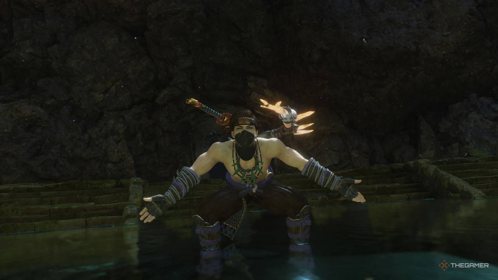 Nioh 3's protagonist posing.