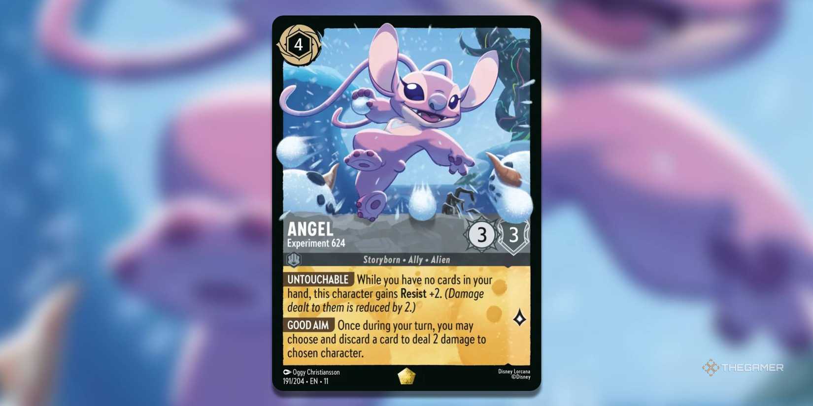 Angel, experiment 624 Disney Lorcana card.