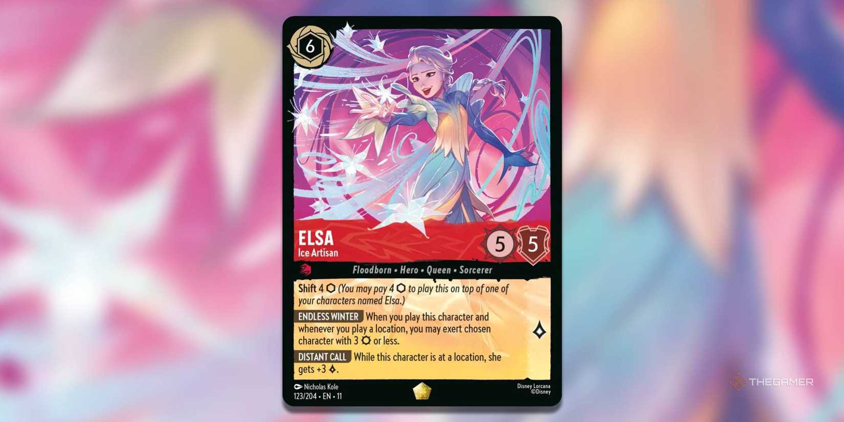Elsa, Ice Artisan Disney Lorcana card.