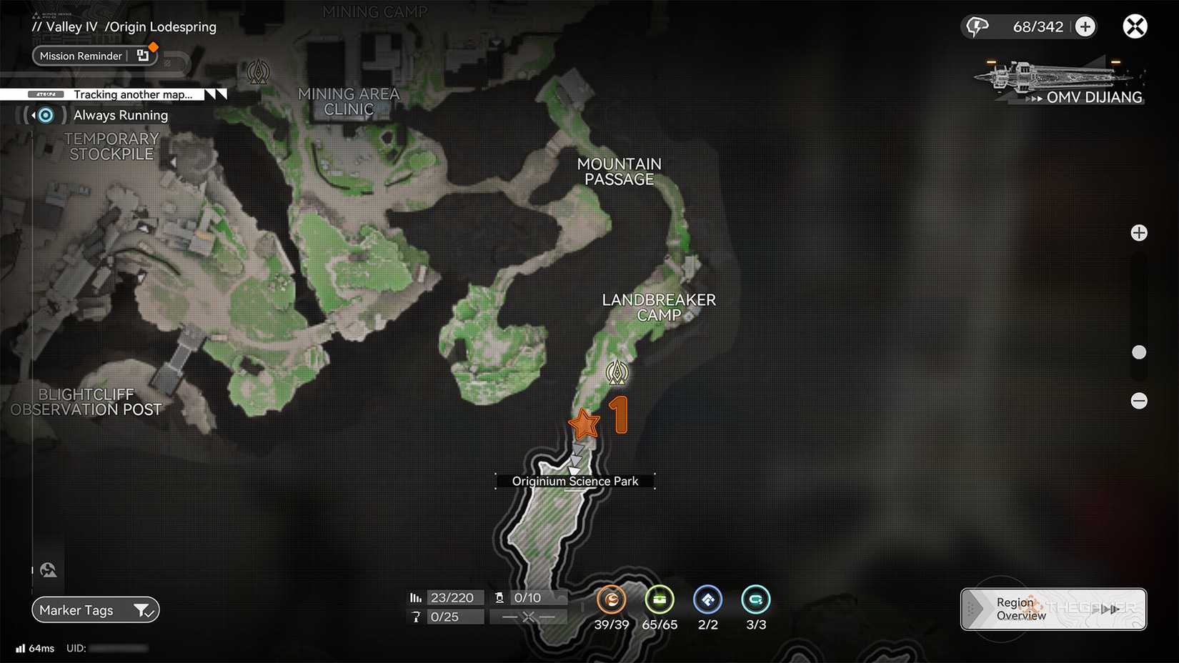 Aurylene location in Origin Lodespring - Landbreaker Camp in Arknights: Endfield.