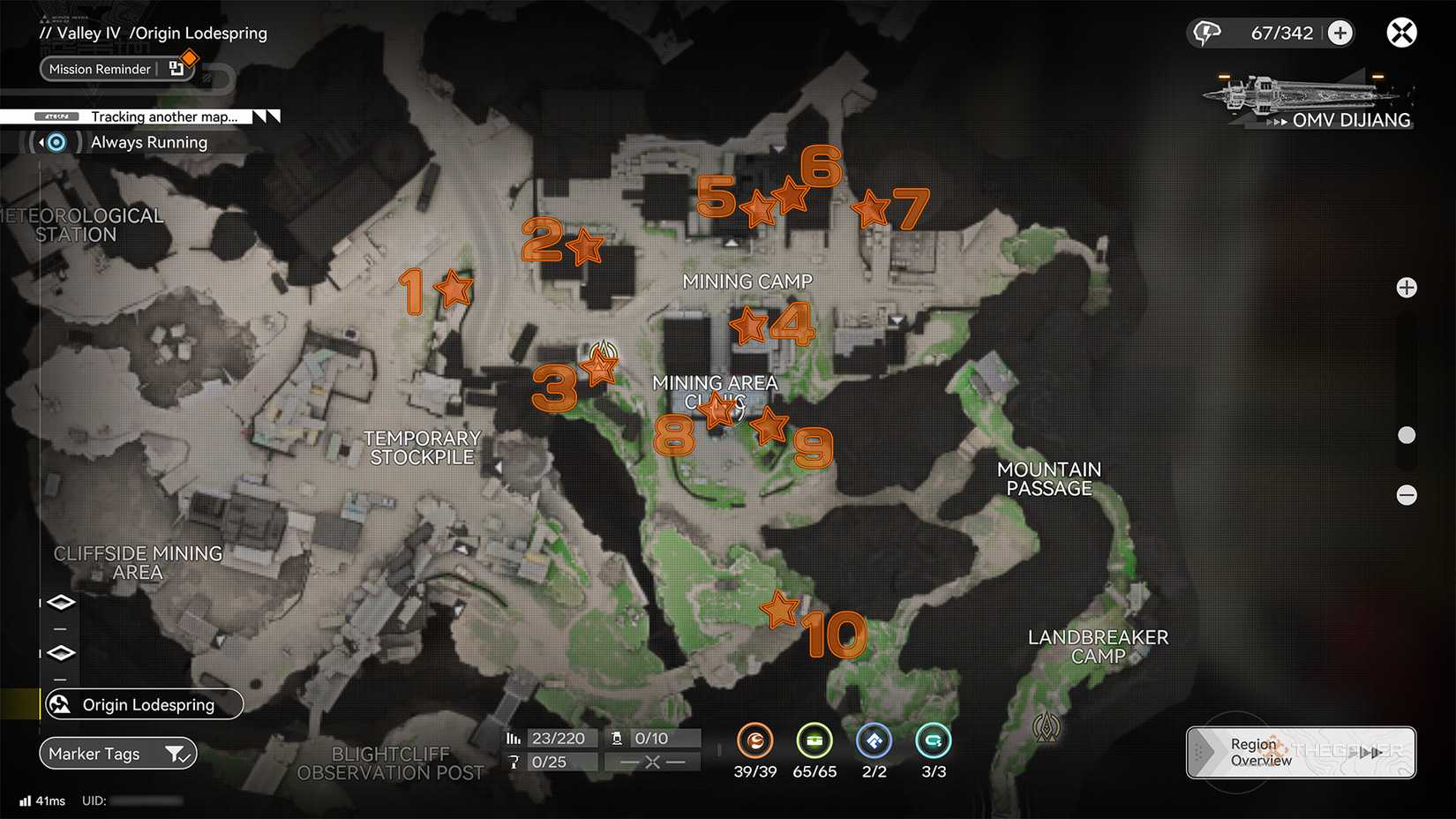 Aurylene location in Origin Lodespring - Mining Camp in Arknights: Endfield.