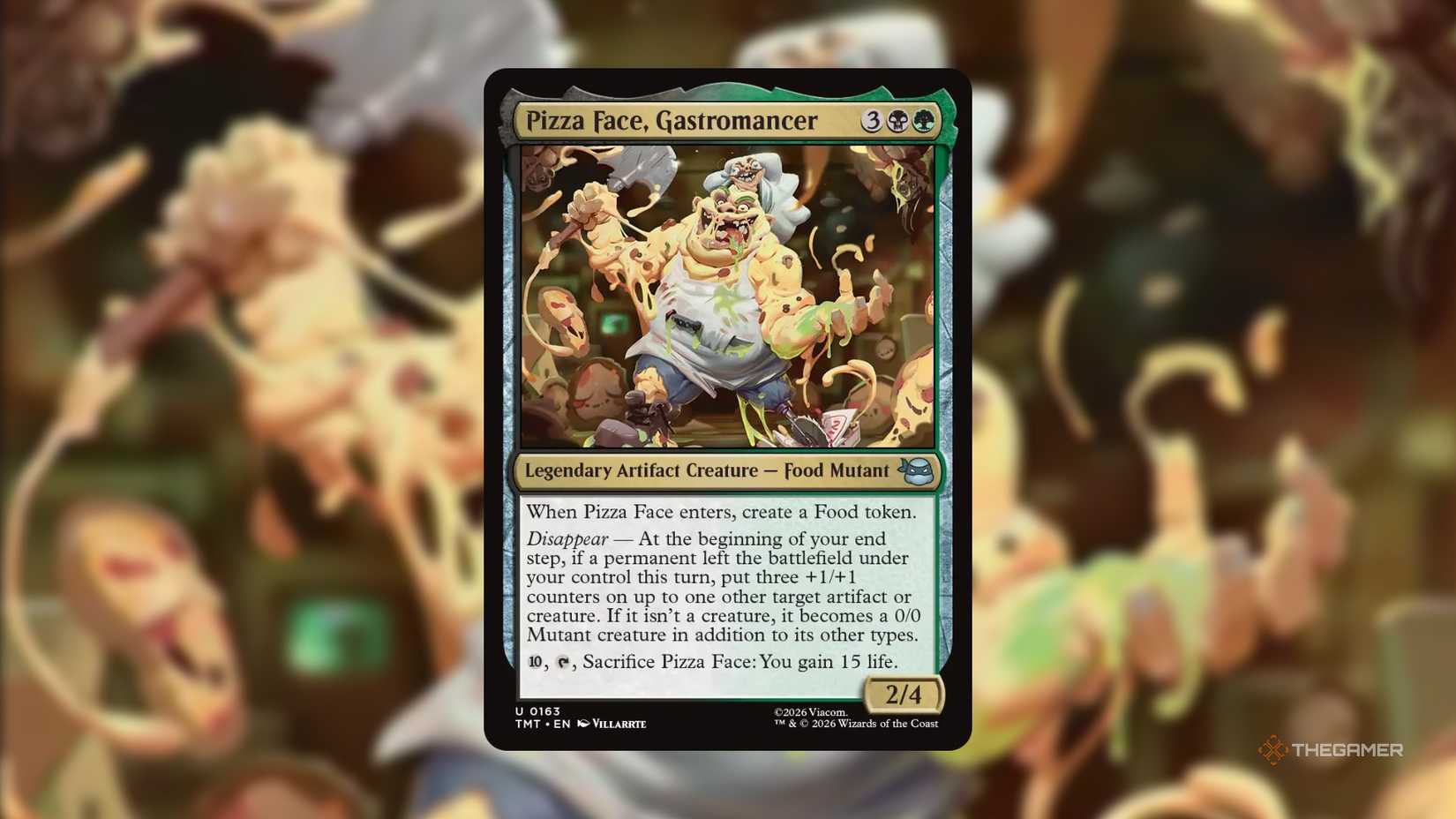 Pizza Face, Gastromancer MTG card from TMNT.