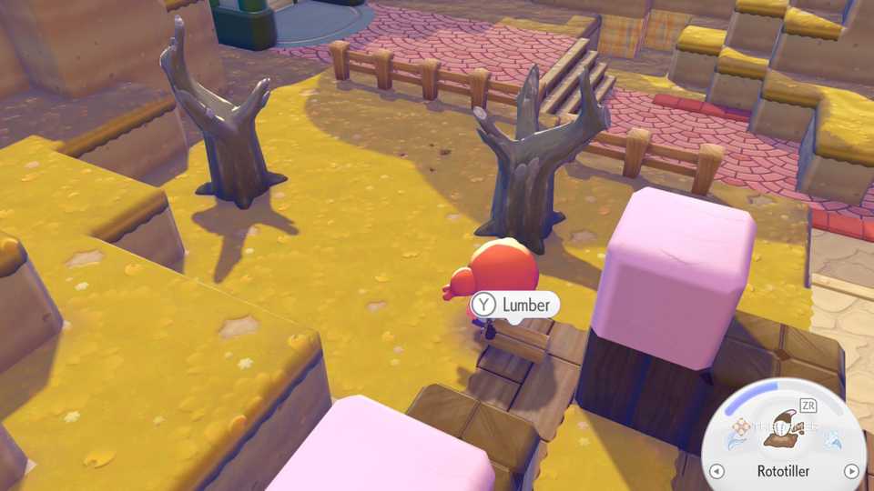 Pokemon Pokopia Finding Stacked Wood