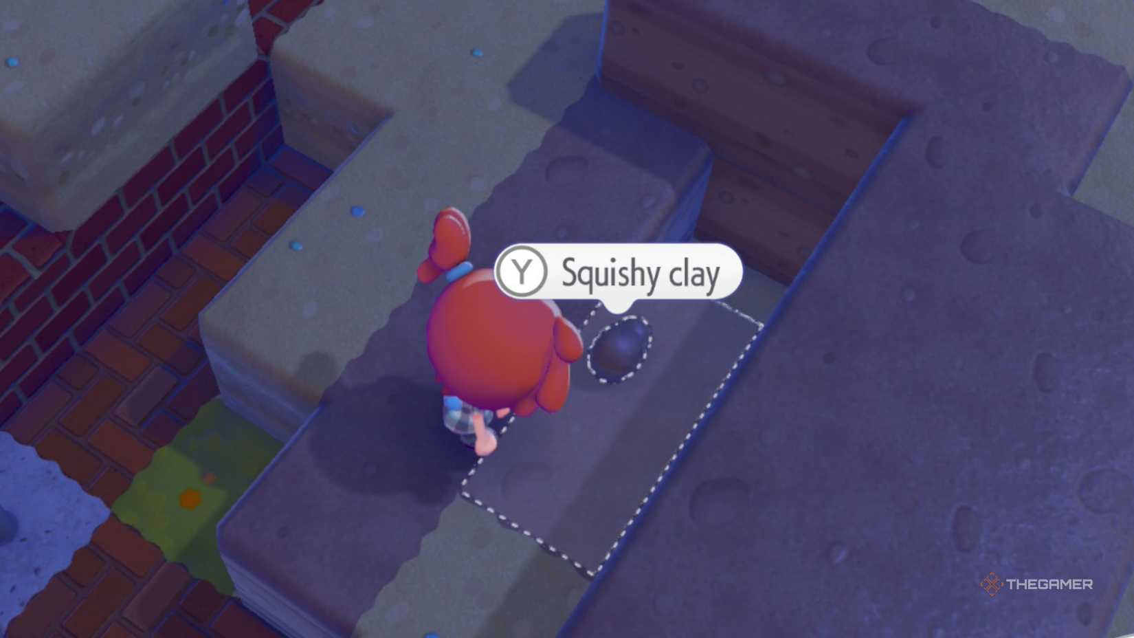 Pokemon Pokopia looking at Squishy Clay