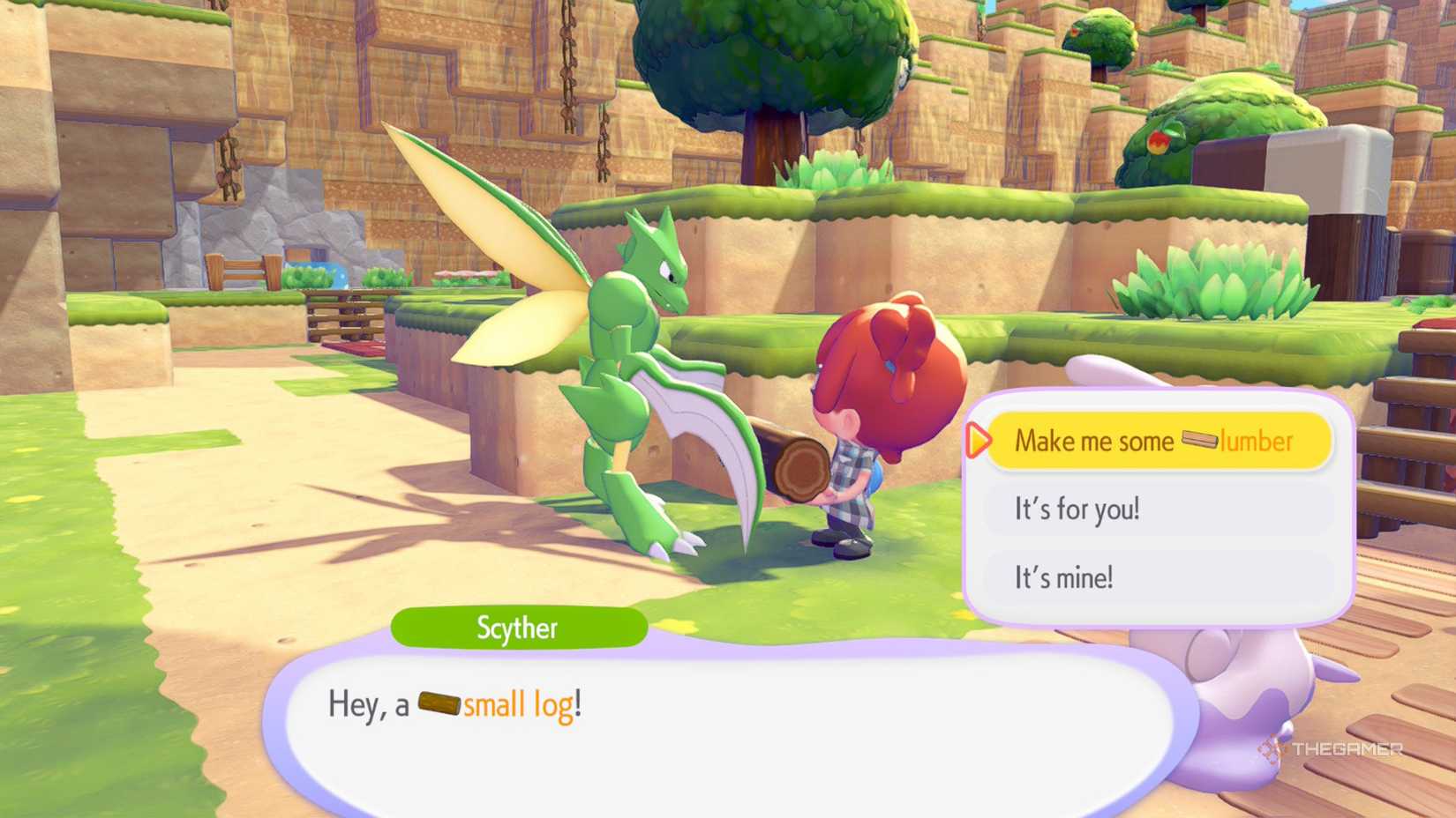 Pokemon Pokopia Scythe Crafting Wood