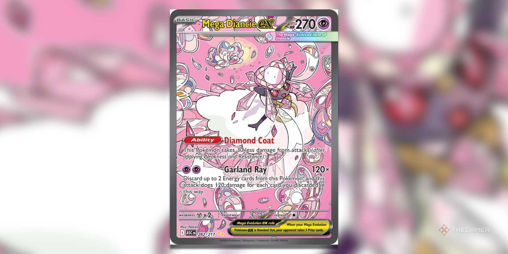Ascended Heroes Mega Diancie ex SIR from Pokemon TCG.
