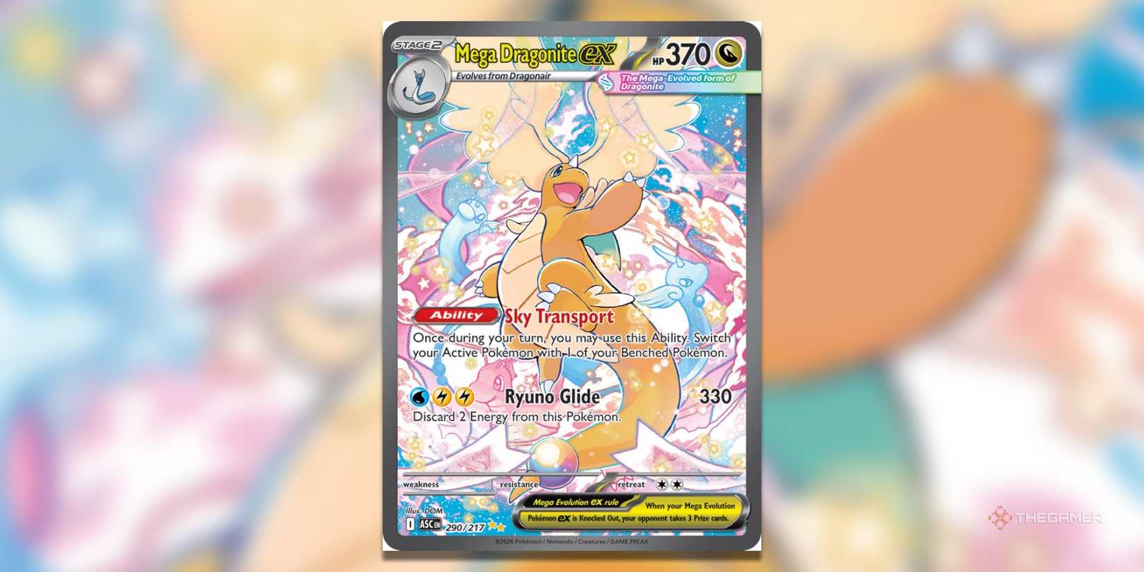 Ascended Heroes Mega Dragonite ex SIR from Pokemon TCG.