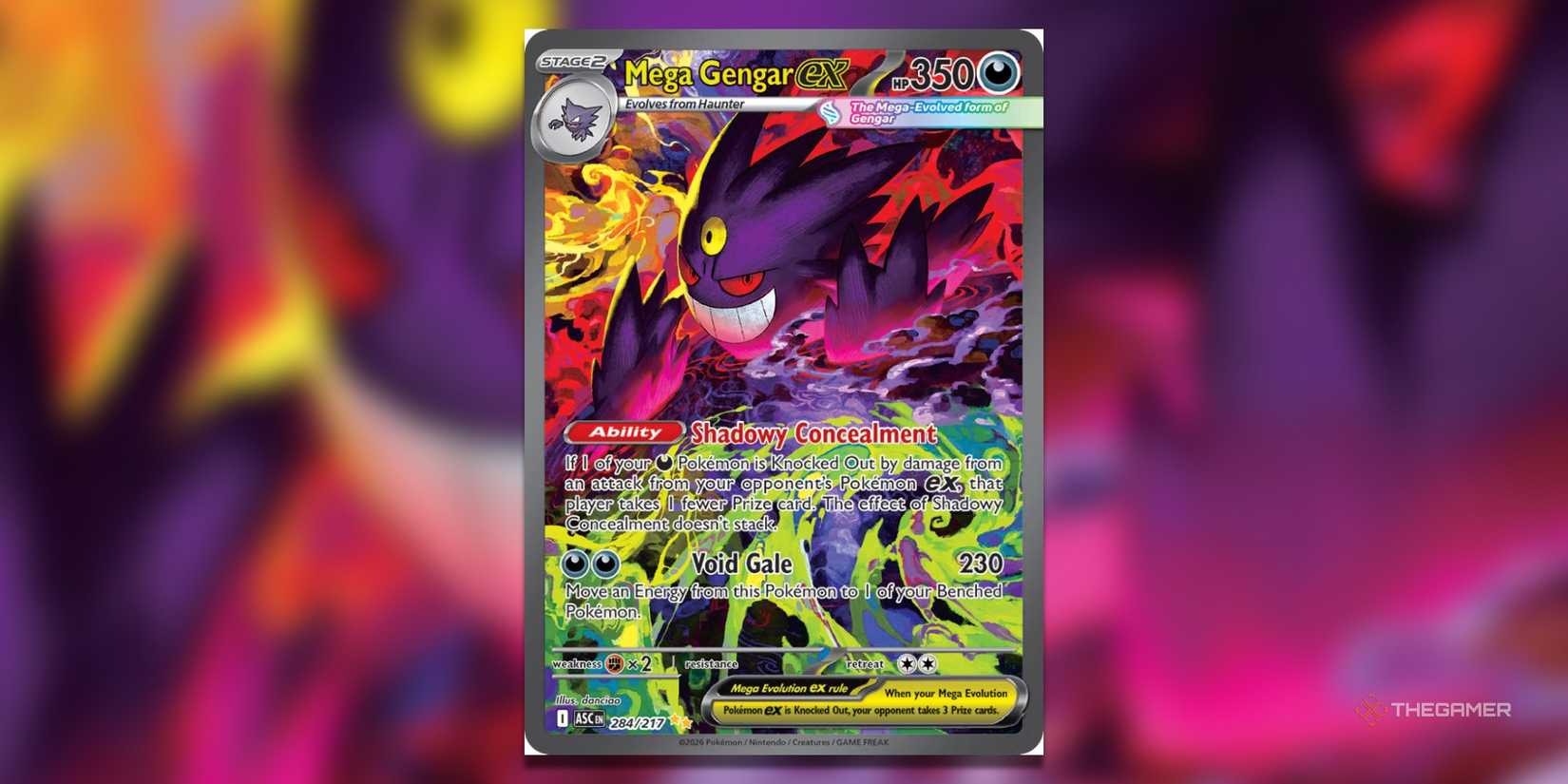 Ascended Heroes Mega Pokemon Gengar ex SIR is a game in Pokemon TCG.