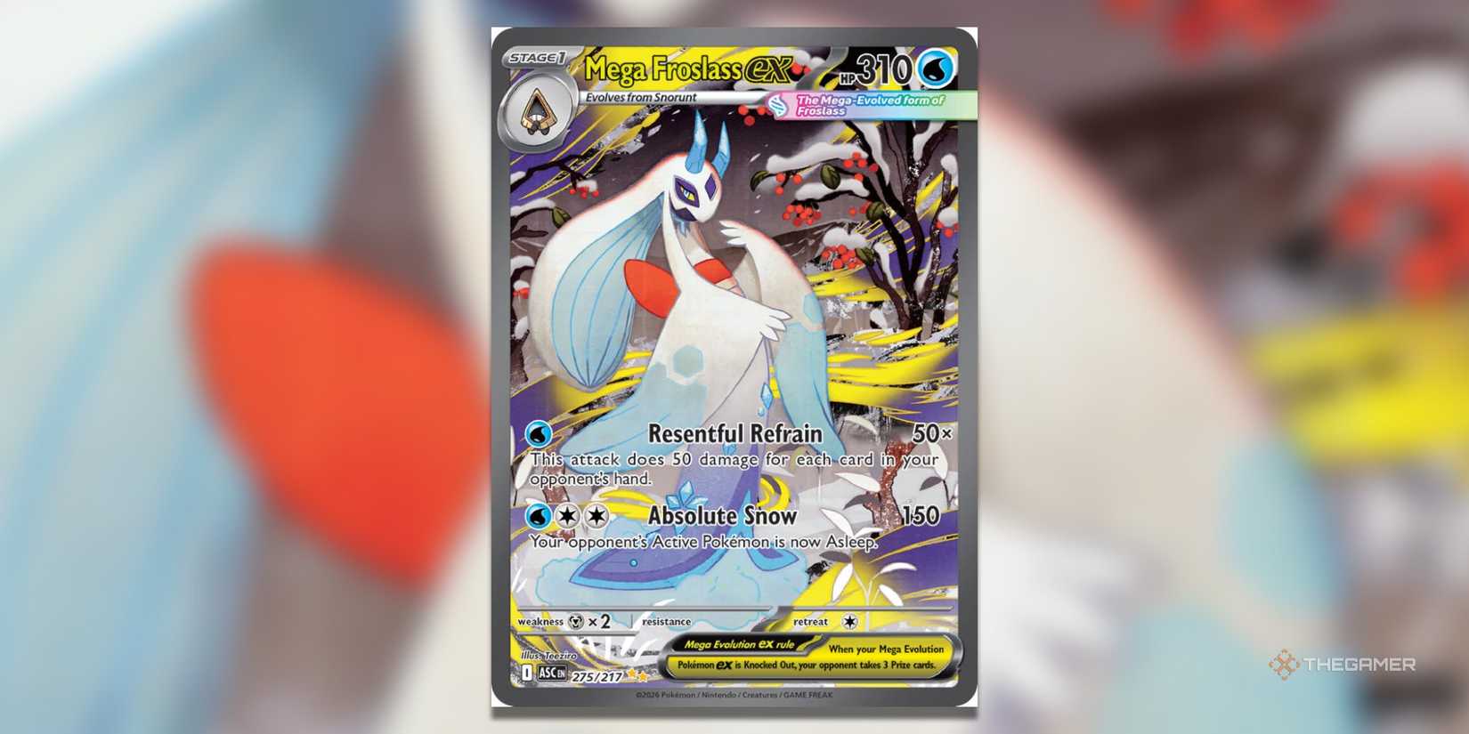 Ascended Hero Mega Pokemon Mega Froslass ex SIR from the Pokemon TCG.