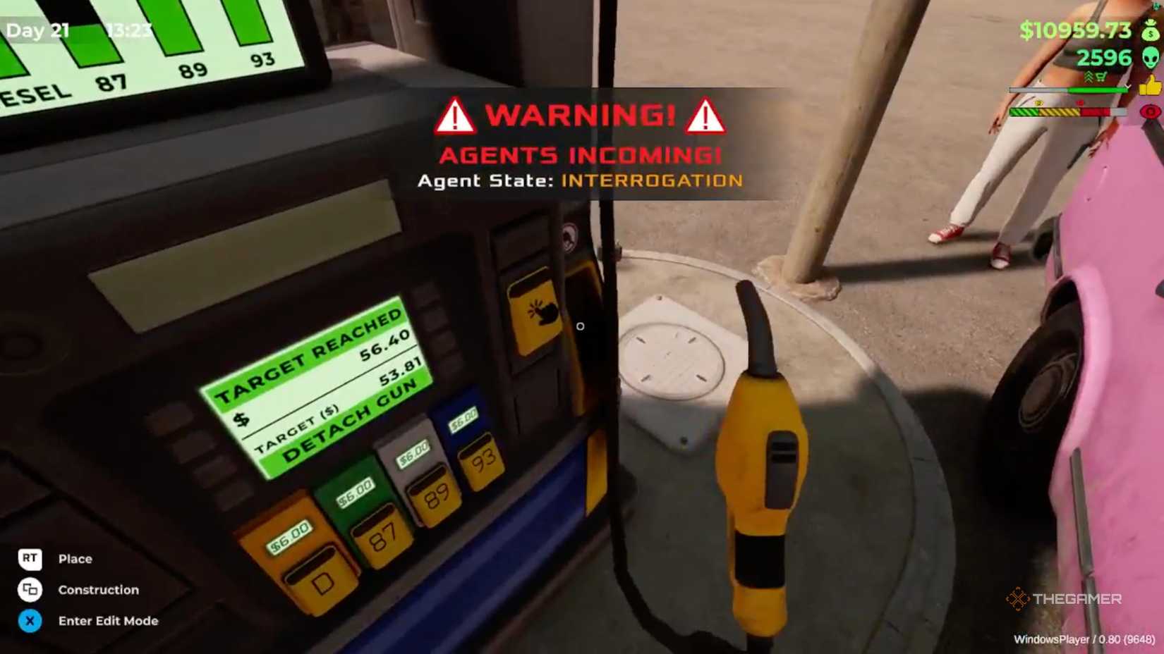 A roadside research agent is being questioned.