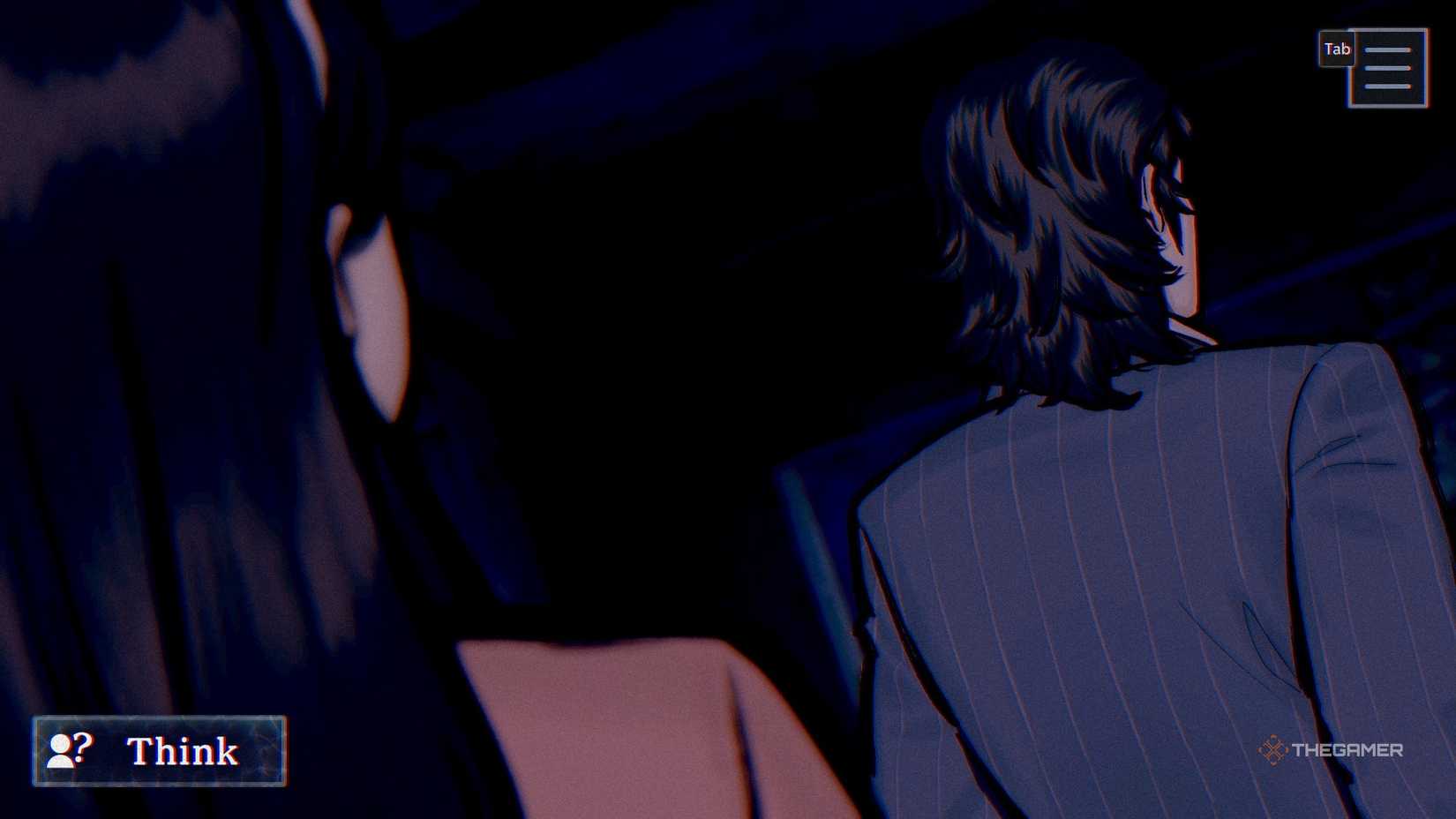 Sato standing behind Ikoma in Paranormasight The Mermaid's Curse.