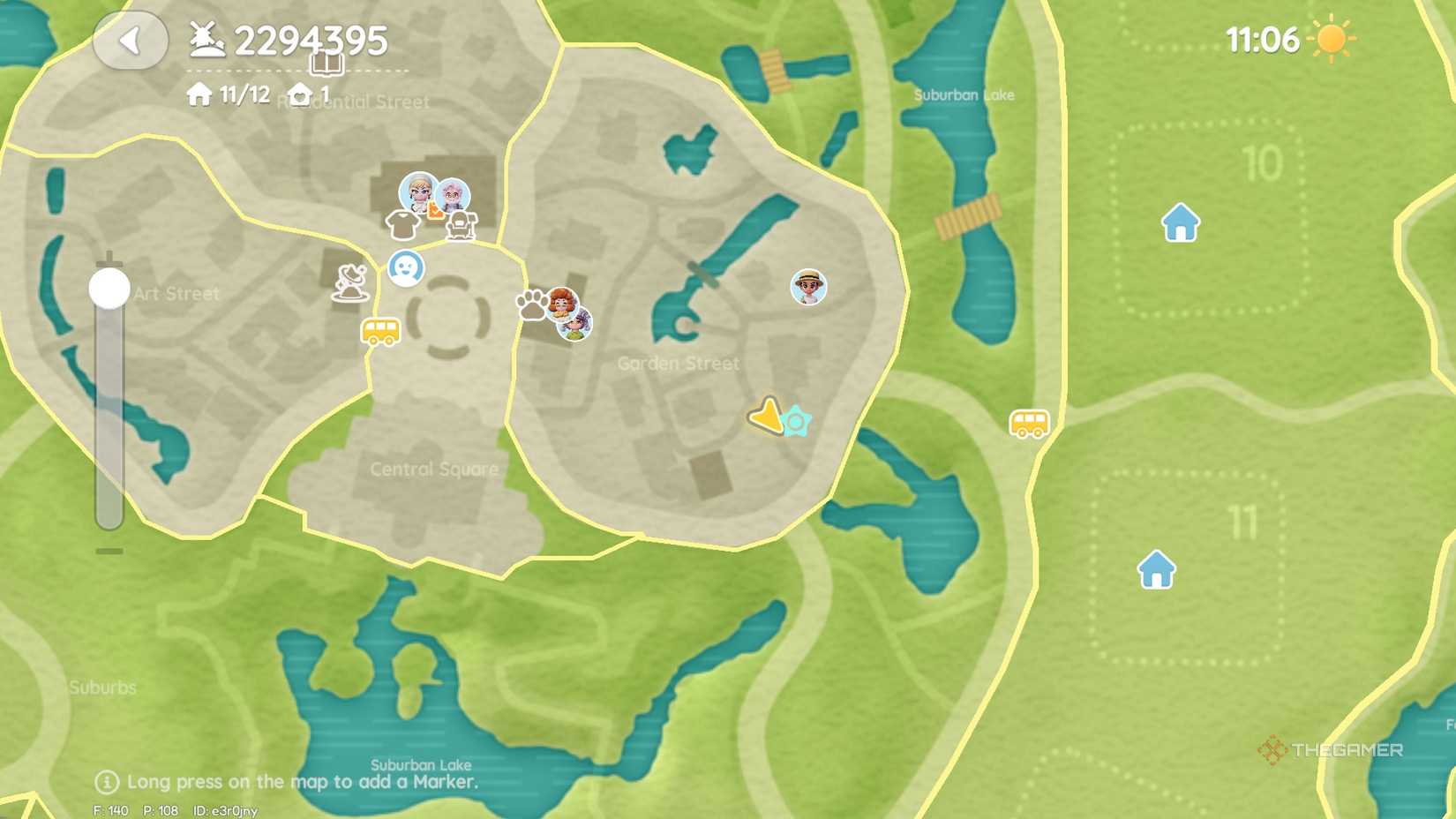 مکان نقشه حباب آدم برفی Heartopia 1.