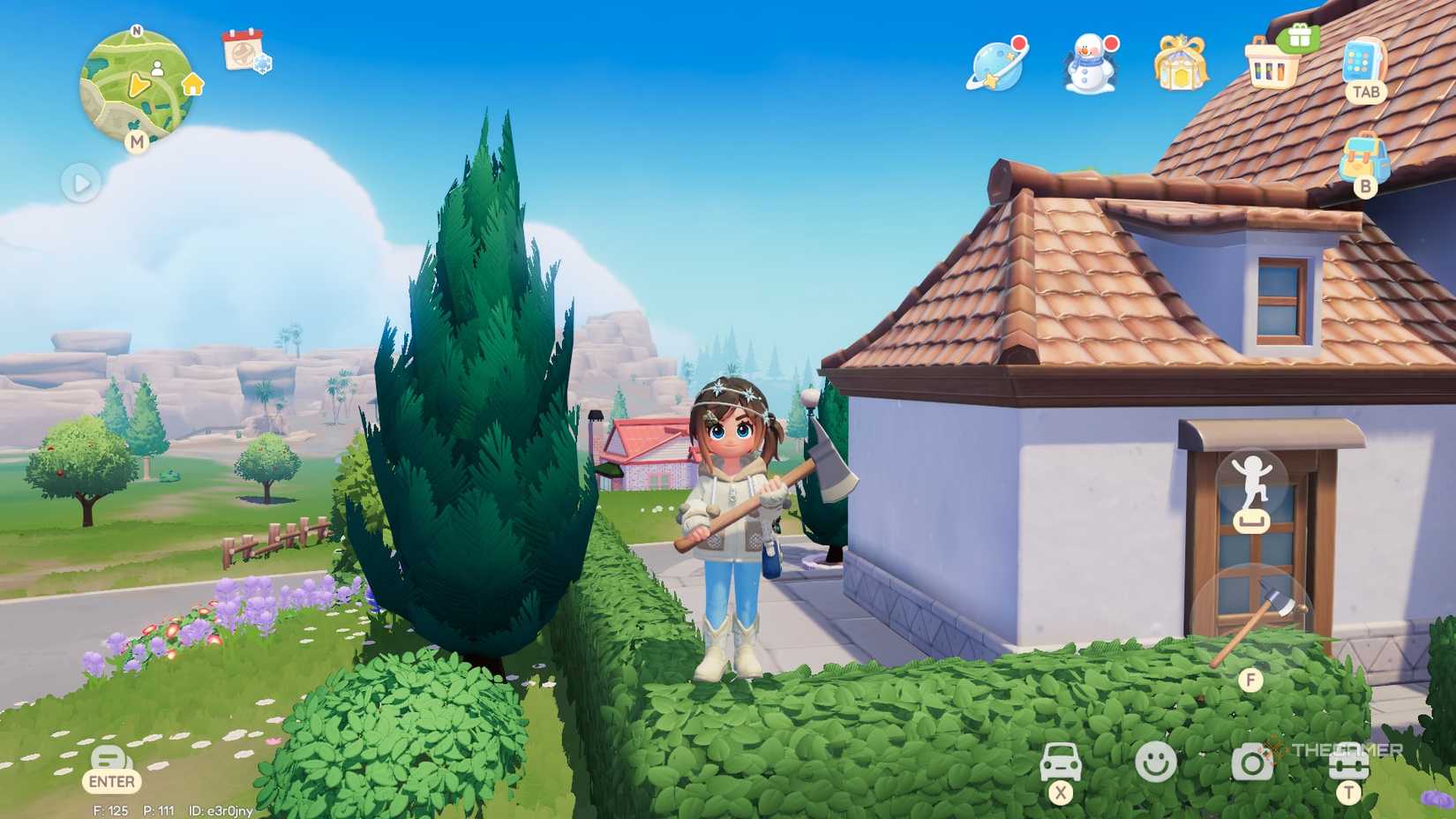 مکان حباب آدم برفی Heartopia 2.