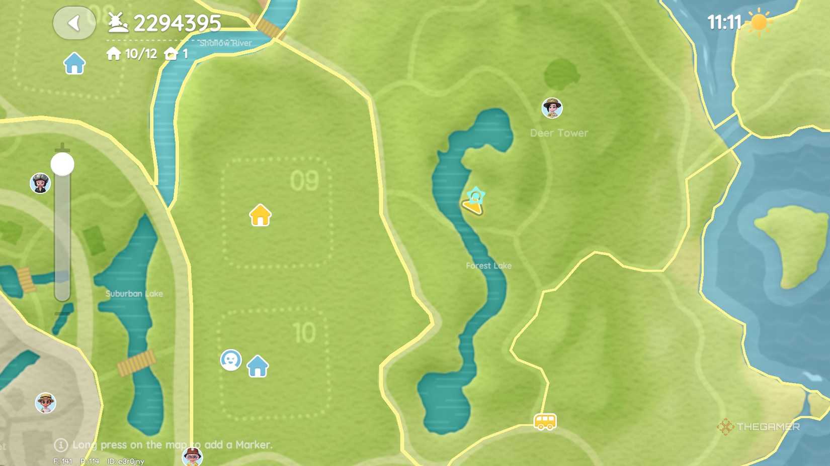 مکان نقشه حباب آدم برفی Heartopia 3.