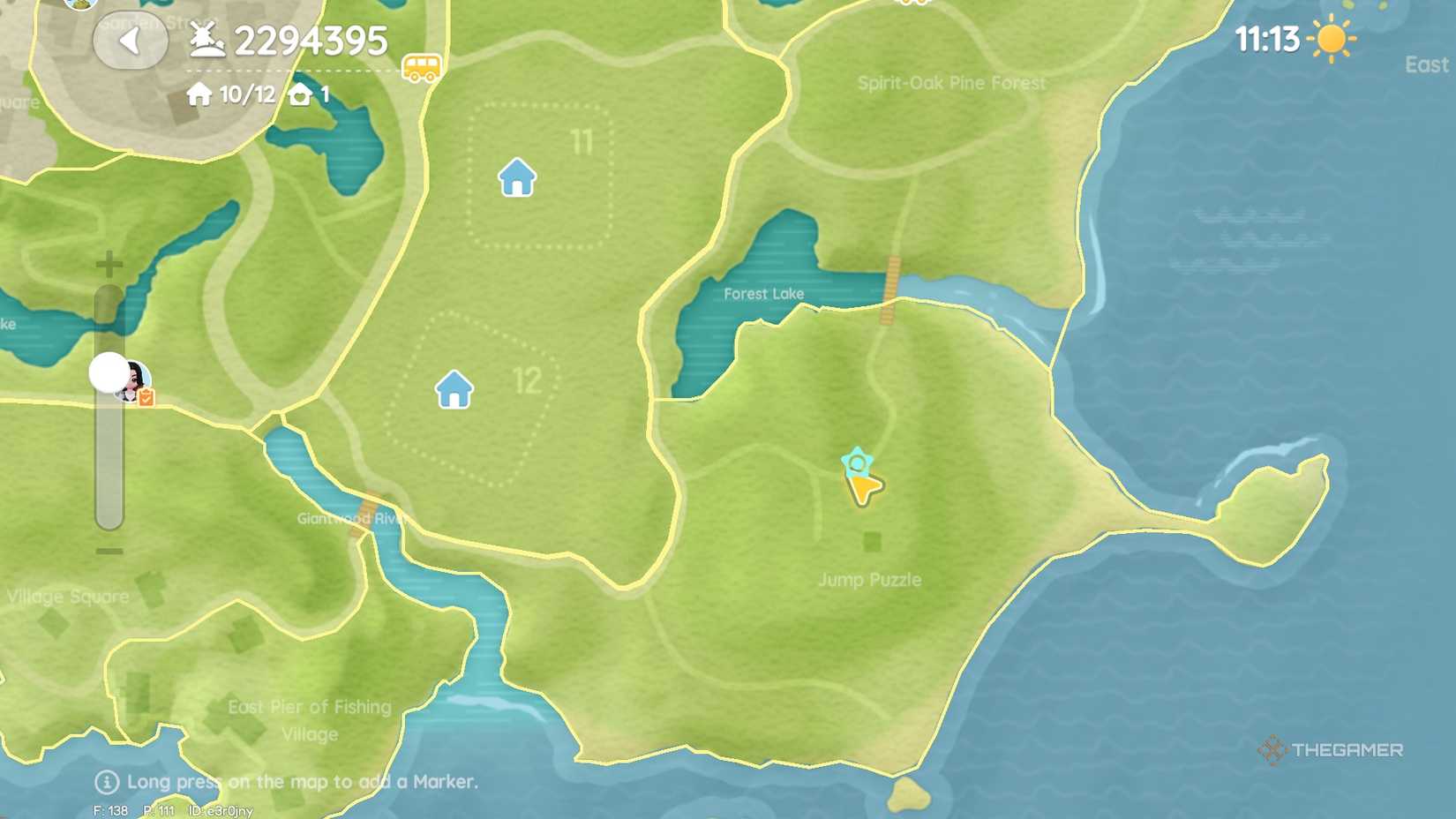 مکان نقشه حباب آدم برفی Heartopia 4.