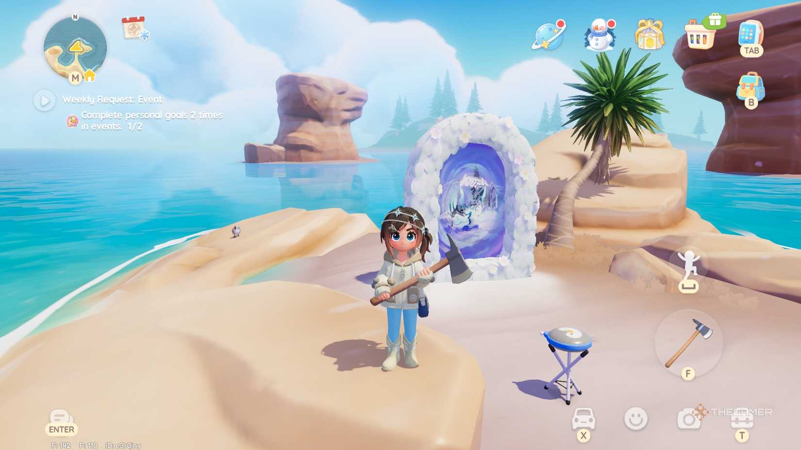 مکان حباب آدم برفی Heartopia 6.